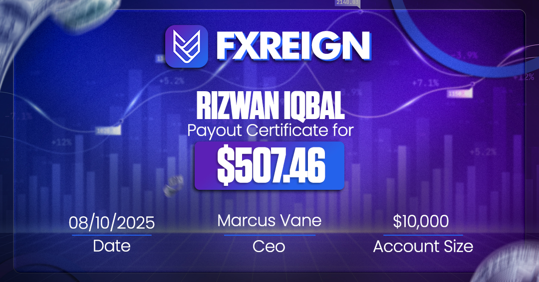 Rizwan Iqbal payout certificate